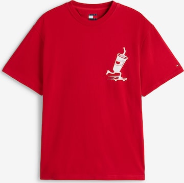 T-Shirt Tommy Jeans en rouge : devant