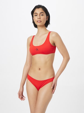 Calvin Klein Swimwear Korzet Bikinový top - Červená