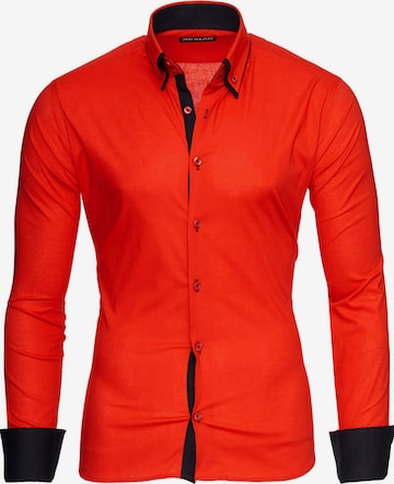 Reslad Slim fit Button Up Shirt 'RS7050' in Red: front