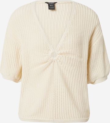 Pull-over Lindex en beige : devant