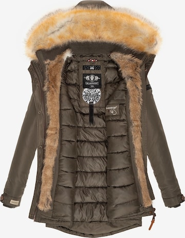 Parka d’hiver 'Grinsekatze' MARIKOO en vert