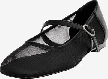 Ballerines à lanières Pull&Bear en noir : devant