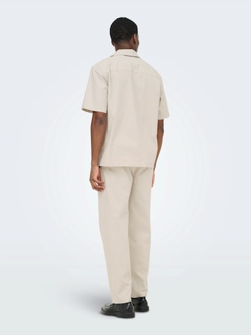 Only & Sons Comfort fit Button Up Shirt 'ONSREID' in Grey