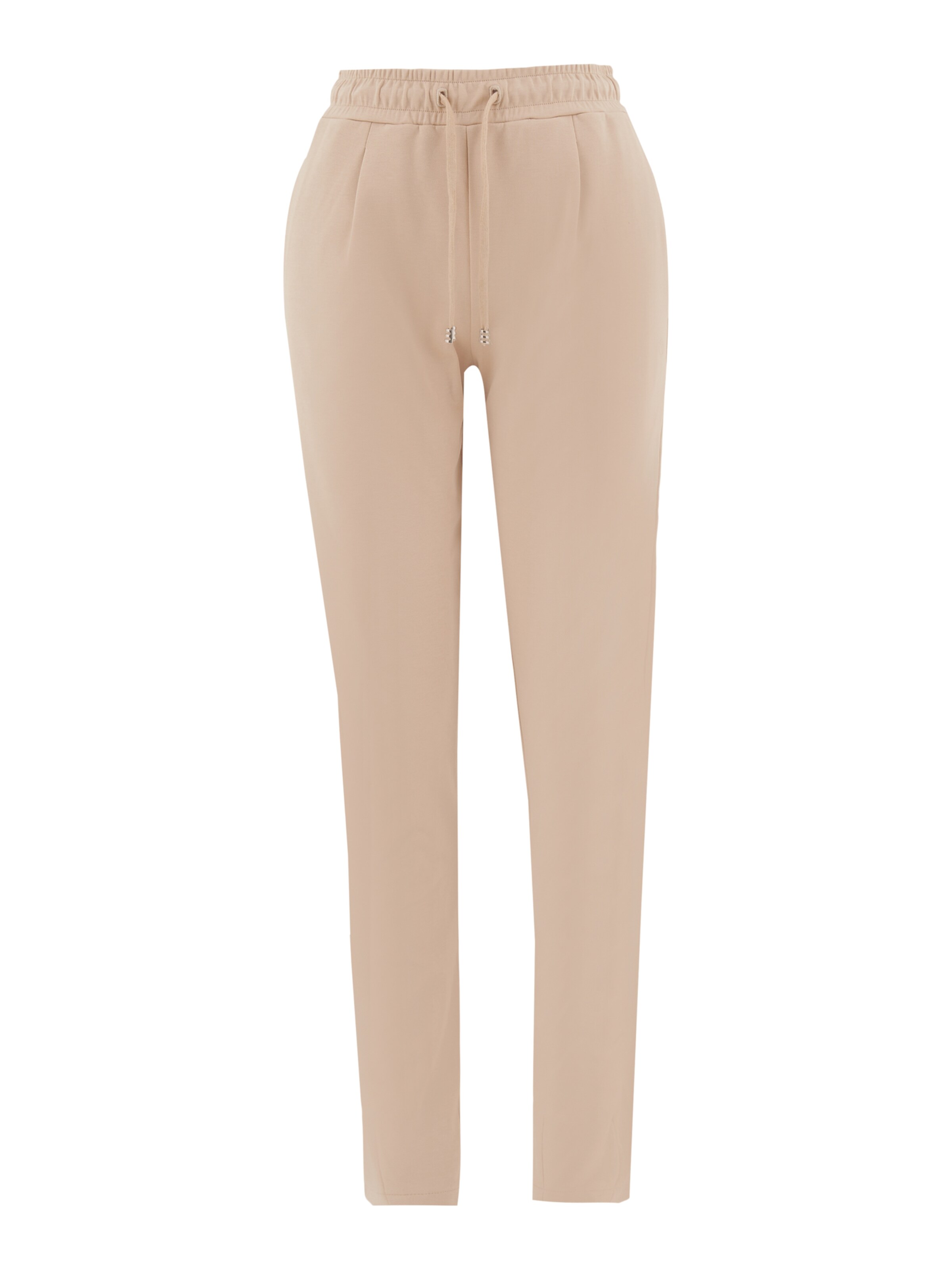 Organication Pleat-Front Pants in Beige: front