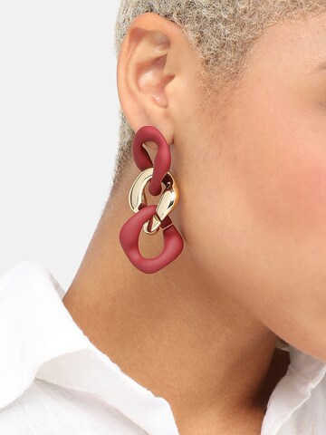 Boucles d'oreilles 'Oorvashi' SOHI en rouge : devant