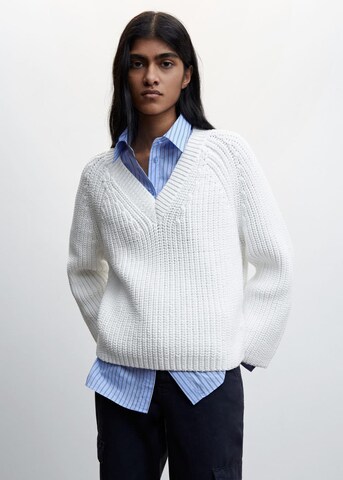 MANGO Sweater 'Frutilav' in White: front