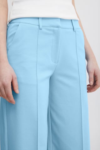 Wide leg Pantaloni con piega frontale 'Kate' di ICHI in blu