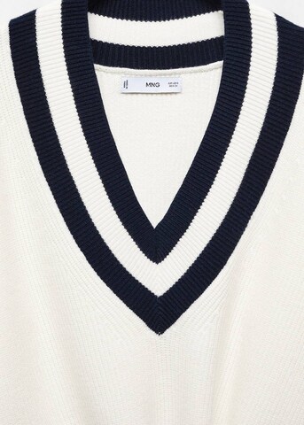 MANGO Sweater 'League' in White