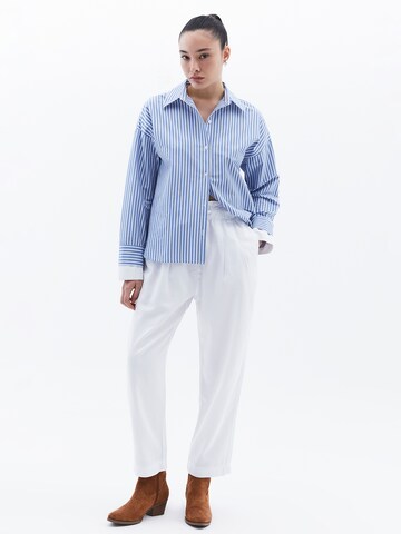 Baggy Pantalon à pince OXXO en blanc