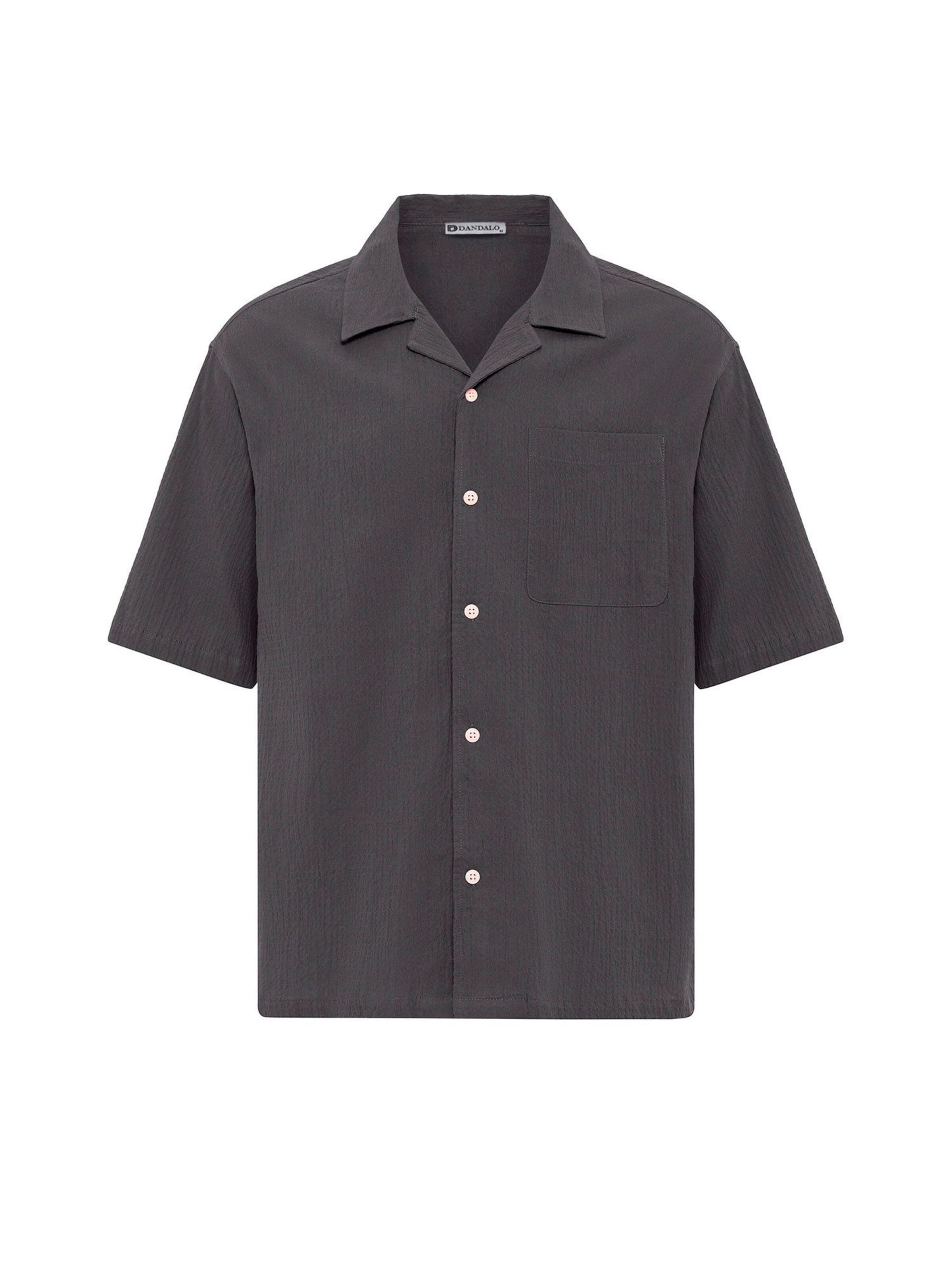 Dandalo Comfort Fit Hemd in Grau: Vorderseite