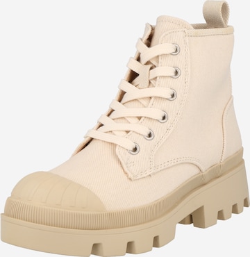 Madden Girl Lace-up bootie 'SUMMER' in Beige: front