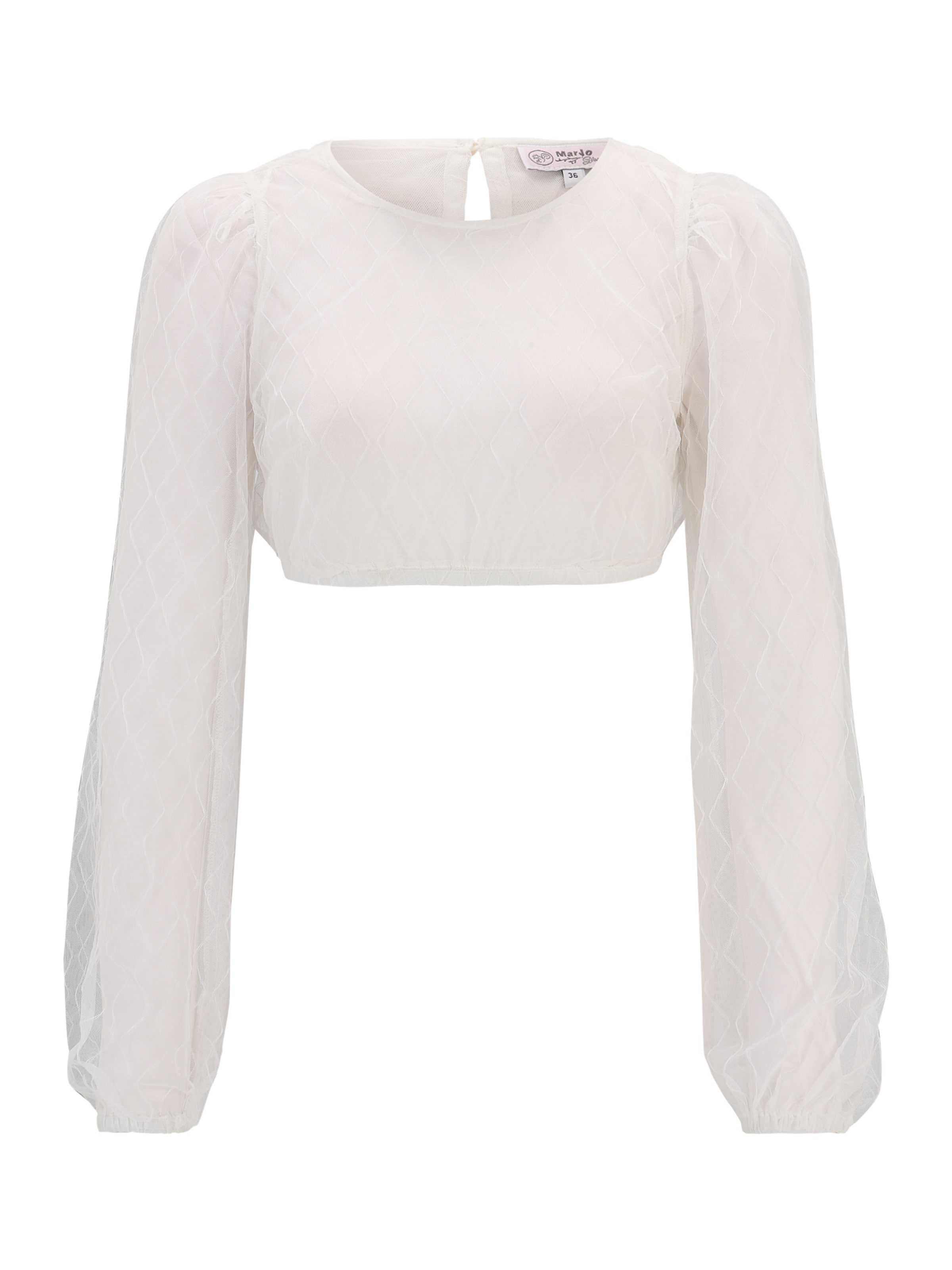 MARJO - Blusa tradicional 'Ivana-Sarah' em branco: frente