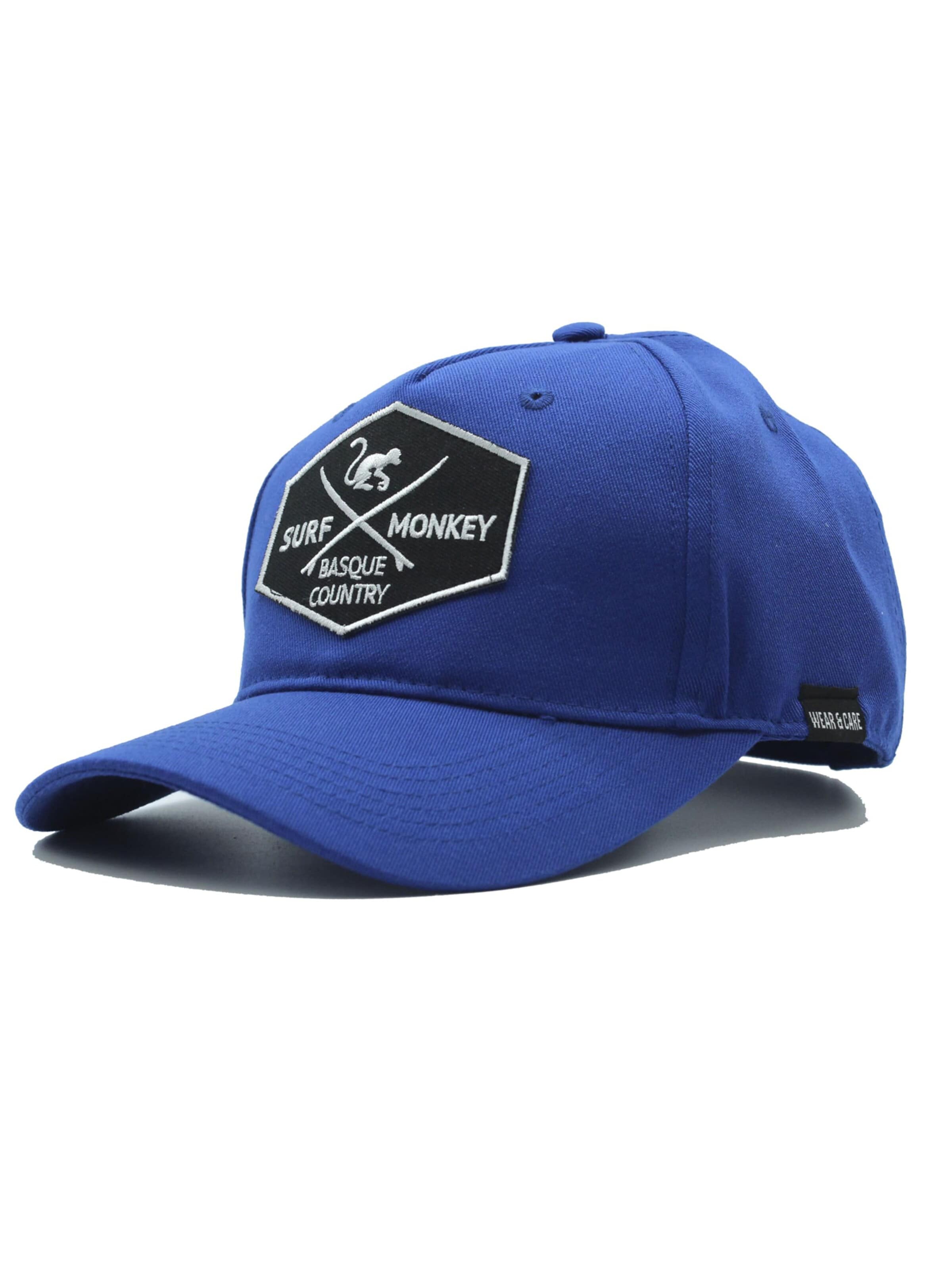 Cappello da baseball sportivo di Surf Monkey in blu: frontale