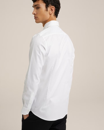 WE Fashion Slim fit Button Up Shirt in White