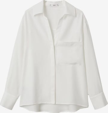 MANGO Blouse 'Limone' in Wit: voorkant