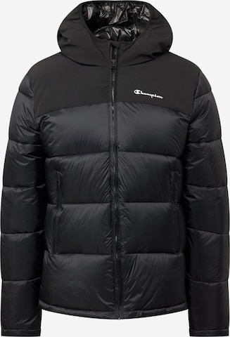 Champion Authentic Athletic Apparel Winter Jacket in Black: front