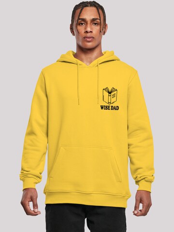 Sweat-shirt 'Wise Dad Lustiges Vatertagsmotiv für schlaue Väter' F4NT4STIC en jaune : devant