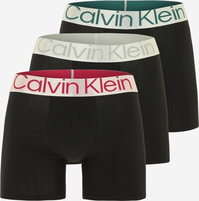 Calvin Klein Underwear Boxers en bleu cyan / gris clair / rouge rubis / noir, Vue avec produit