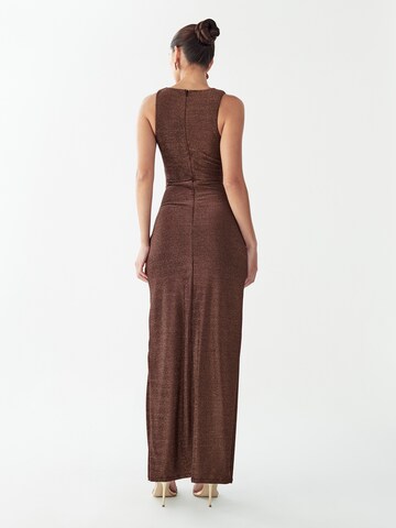 BWLDR Kjole 'HADIE' i brun: tilbage