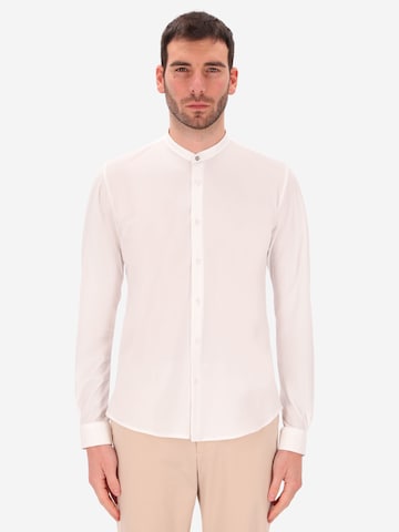 Distretto12 Slim fit Overhemd 'Tew' in Wit: voorkant
