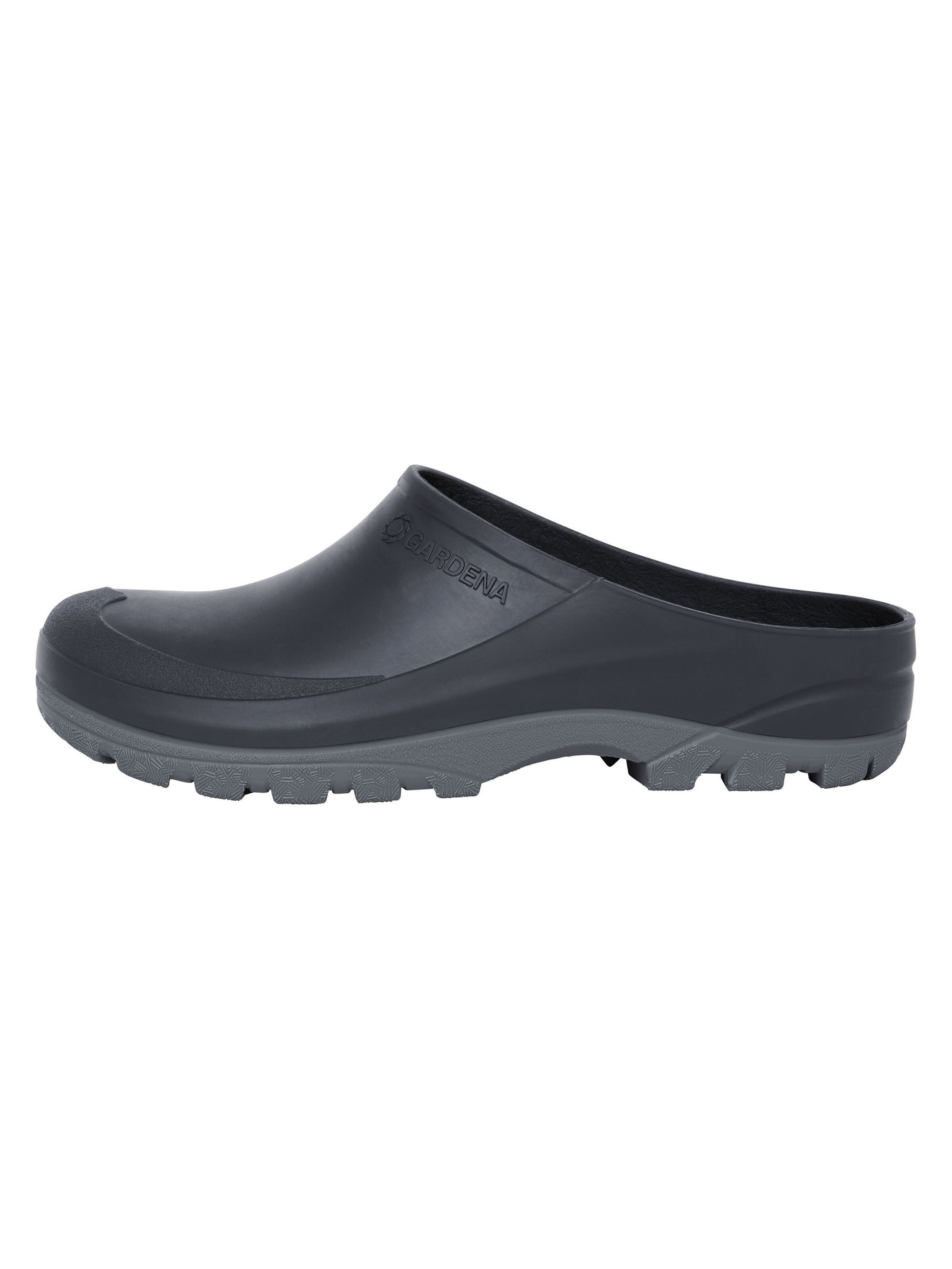 Gardena Clogs in Schwarz: Vorderseite