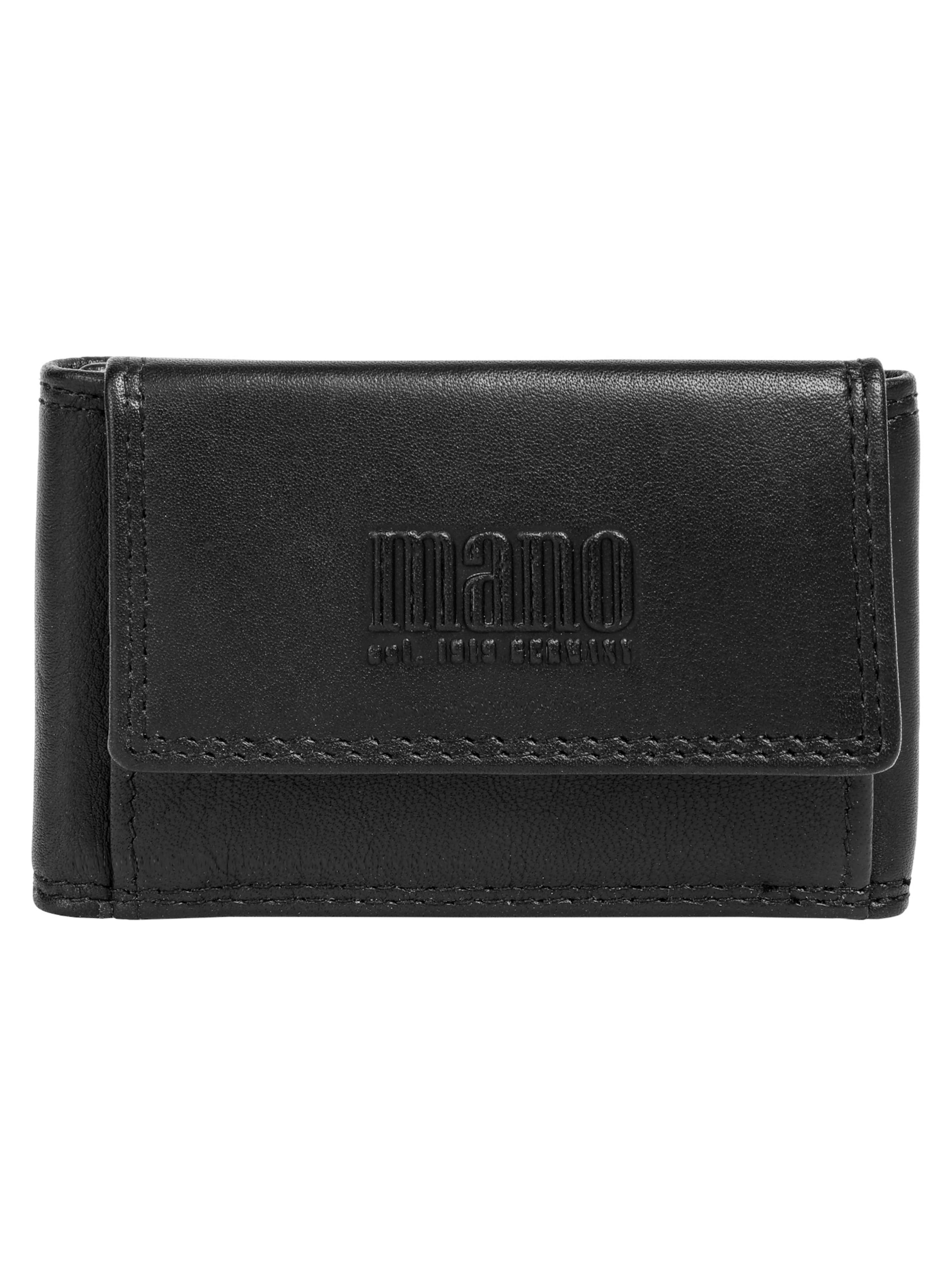 mano Wallet 'SUTURA' in Black: front
