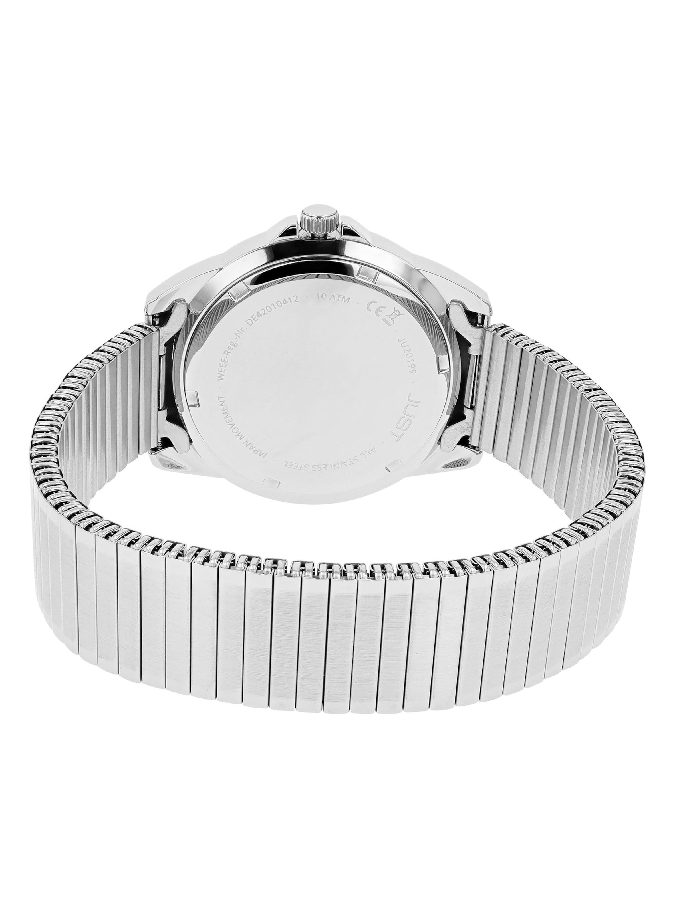 JUST Analog Watch 'Majivi, Mineralglas' in Silver