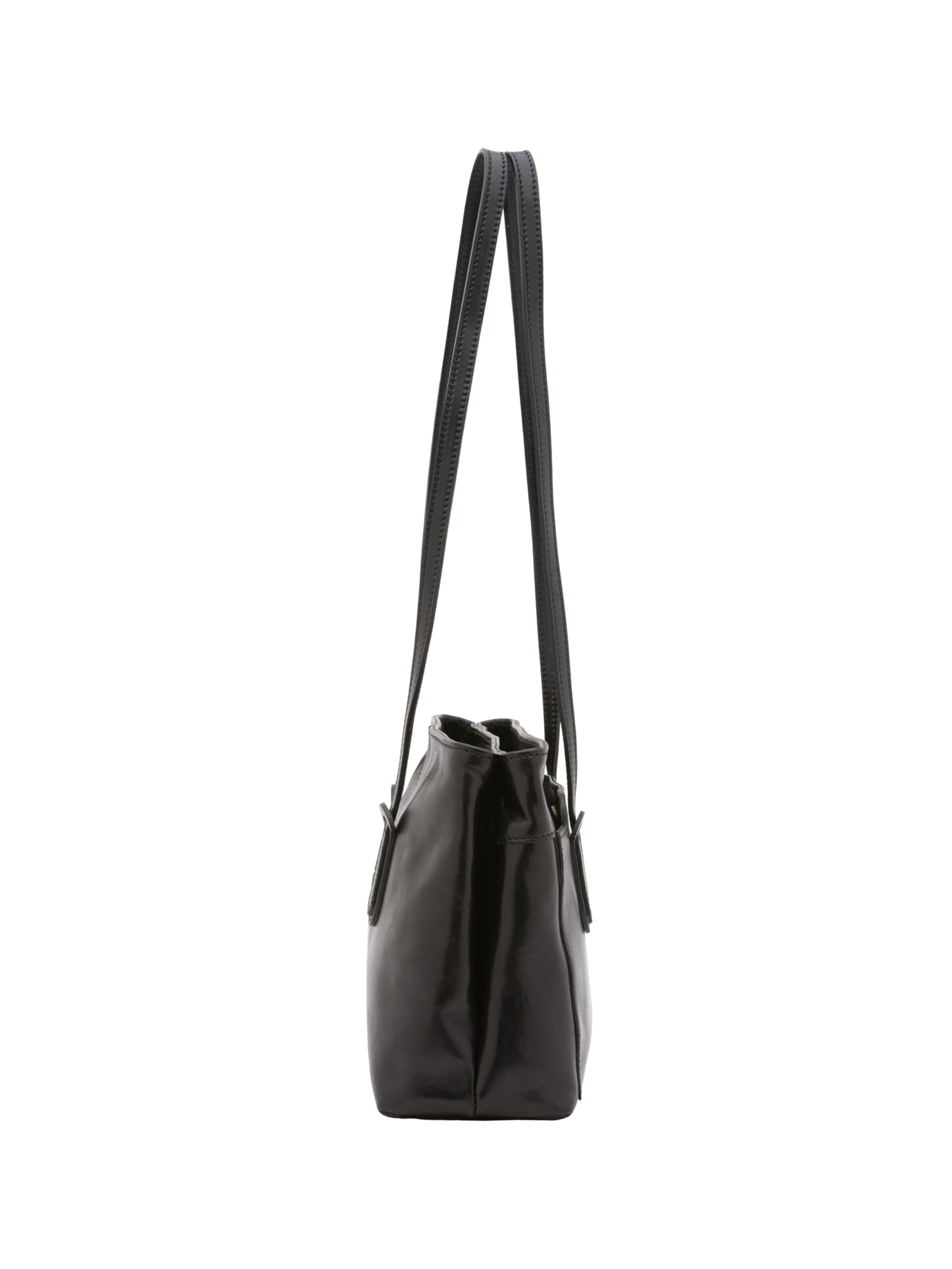 Borsa a spalla 'Borsa a Spalla Donna Vera Pelle Vacchetta - Chiusura Zip' di I Fratelli in nero