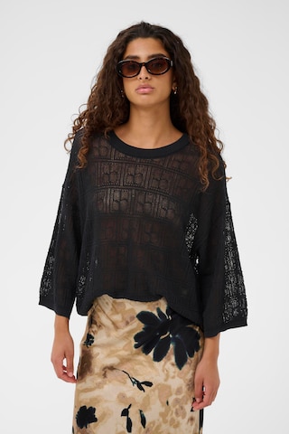 SOAKED IN LUXURY Sweater 'SLYasmine' in Black: front