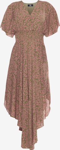 Le Temps Des Cerises Summer Dress in Brown: front