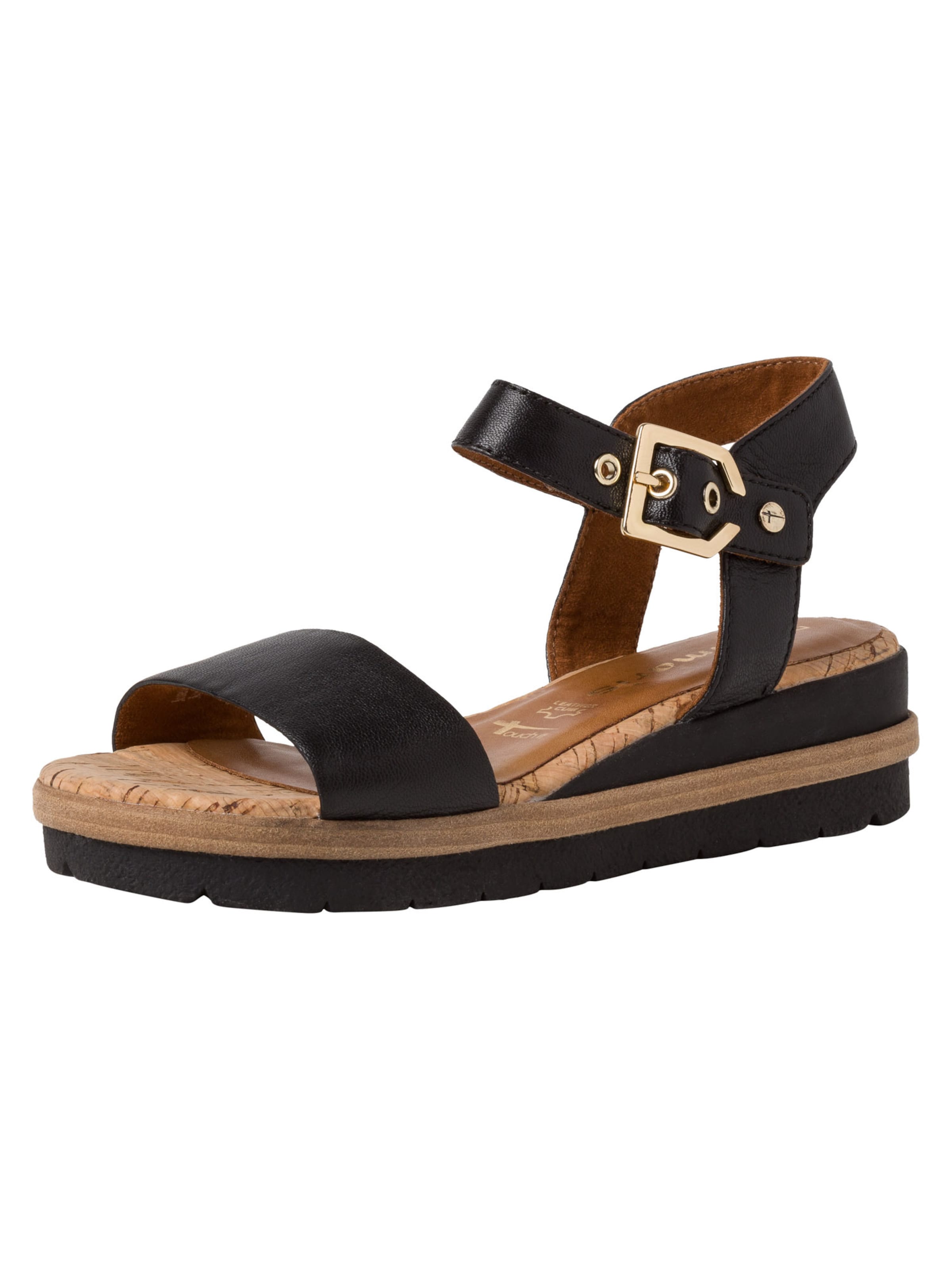 Sandales Tamaris en noir : devant