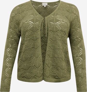 ONLY Carmakoma Knit Cardigan 'DANA' in Green: front