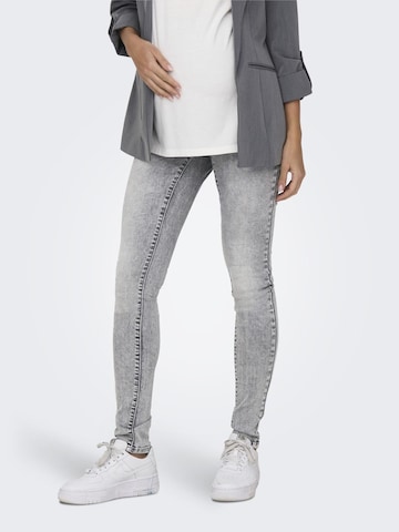 Only Maternity Skinny Jeans 'Rose' in Grey: front