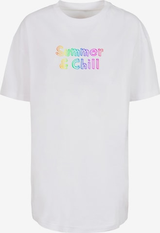 Merchcode T-Shirt 'Summer And Chill' in Weiß: predná strana
