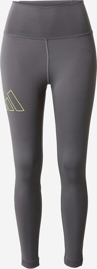 ADIDAS PERFORMANCE Pantalon de sport 'Optime Hyperbright High-Rise' en jaune / gris foncé, Vue avec produit