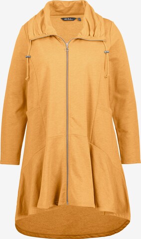 Ulla Popken Sweatvest in Oranje: voorkant