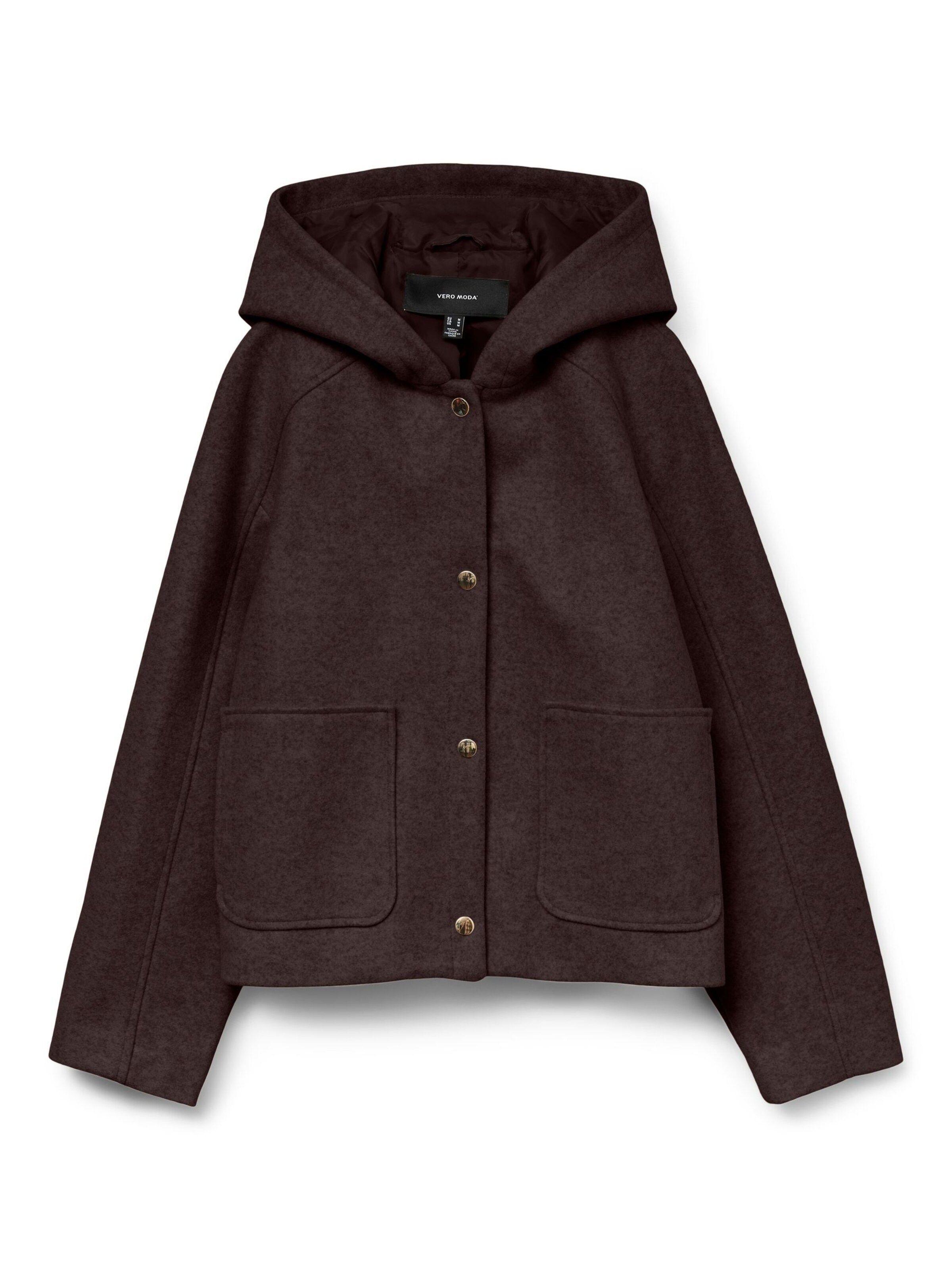 Vero Moda Curve Tussenjas 'VMCFortunerome' in XXL in de kleur Chocoladebruin, Productweergave