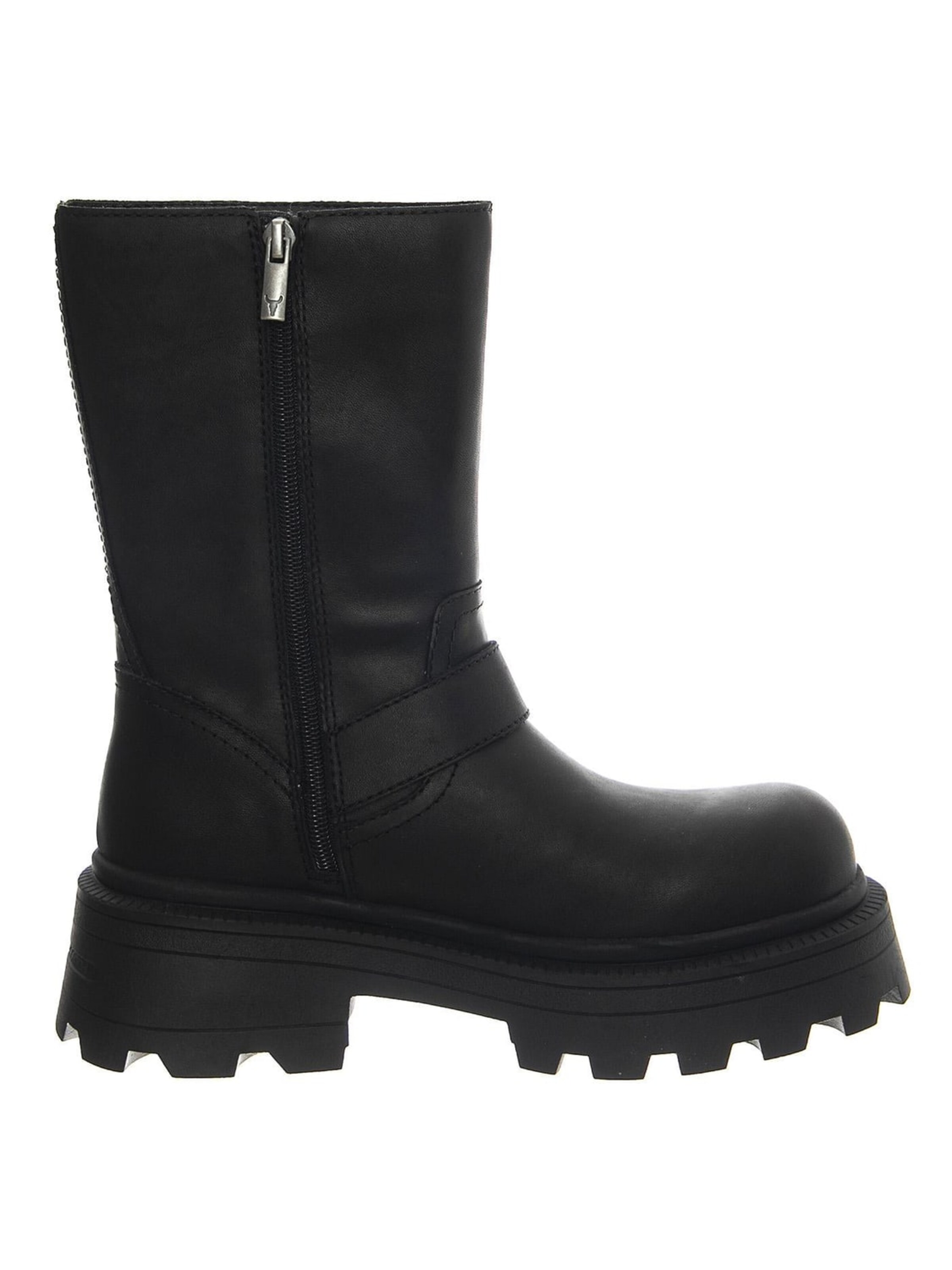Stivale 'Teasin Black Rock Leather Boots' di Windsor Smith in nero