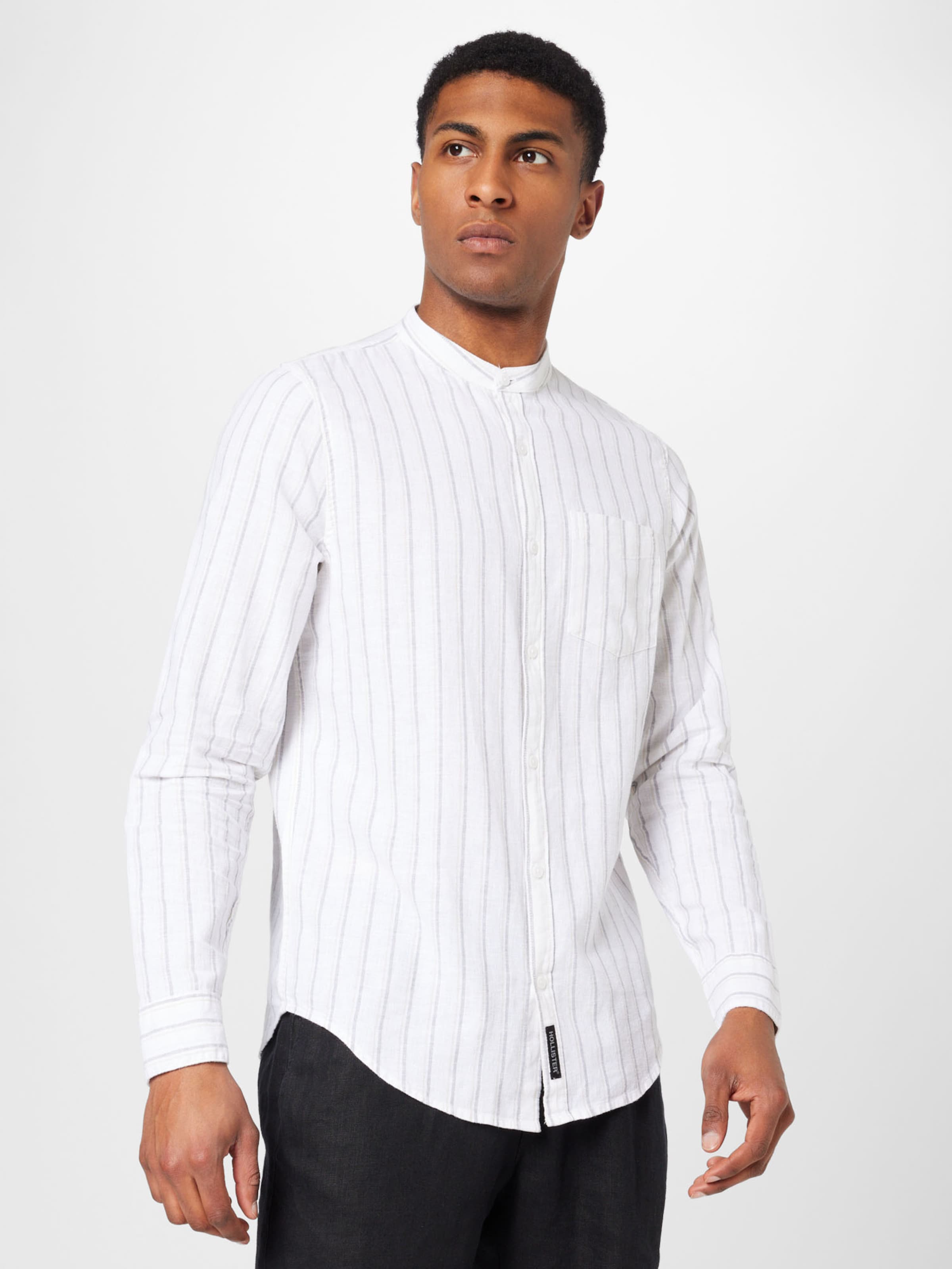Hollister white top collar shirt