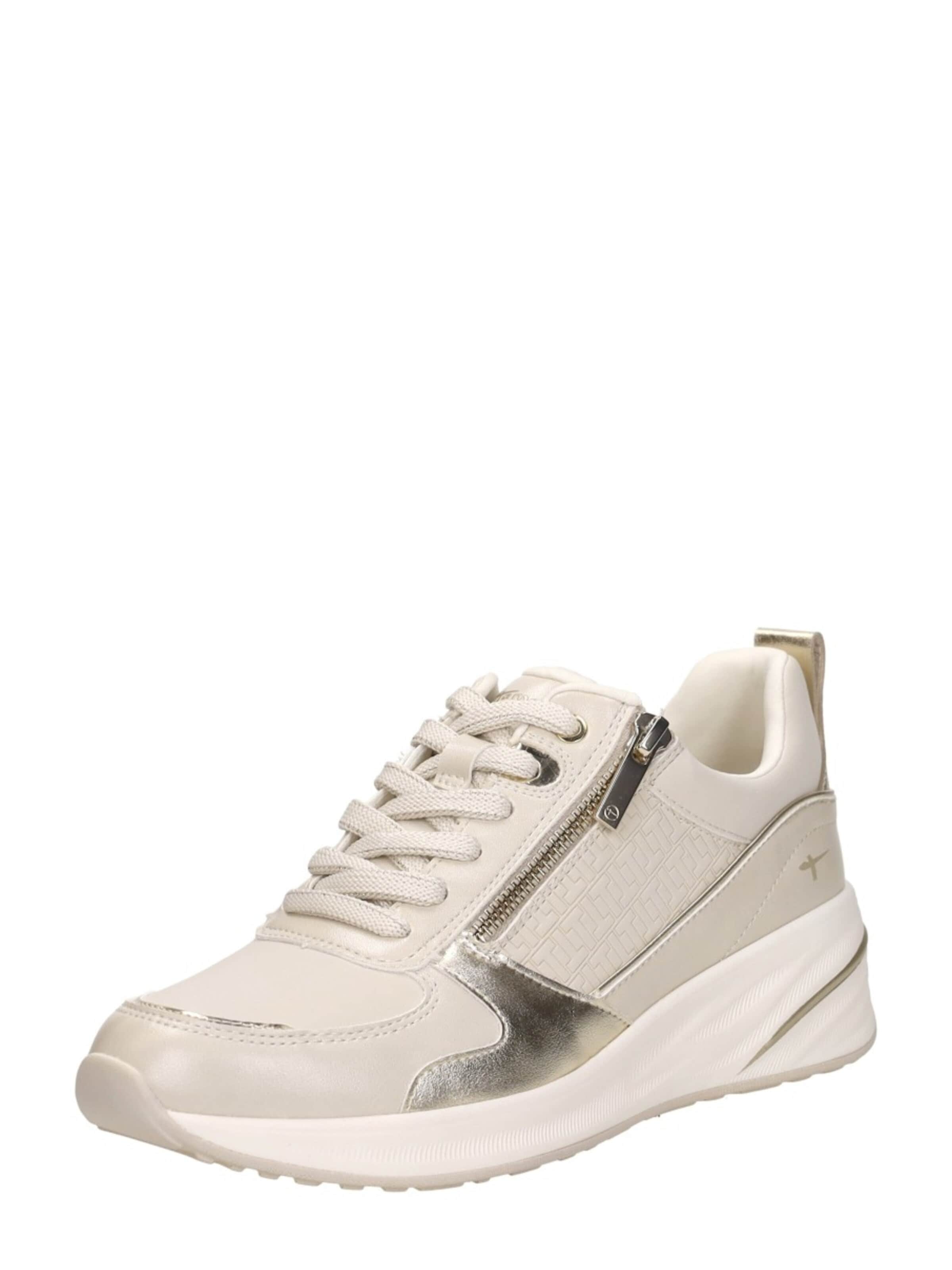 Tamaris Sneakers laag in Beige: voorkant