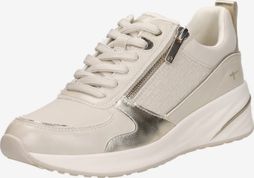 Tamaris Sneakers laag in Beige: voorkant