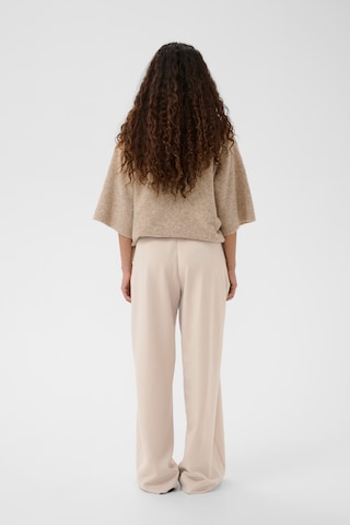 InWear Wide leg Bandplooibroek 'SIMIIW VINCENTIW' in Beige