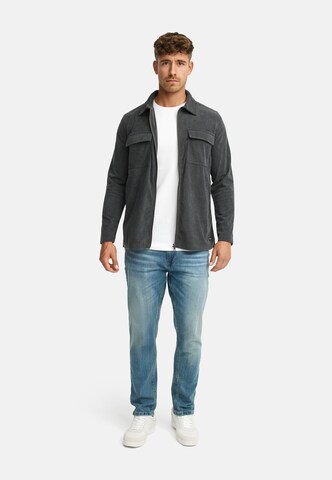 INDICODE JEANS Regular fit Overhemd 'Nemoto' in Grijs