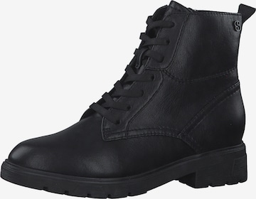 s.Oliver Lace-up bootie in Black: front