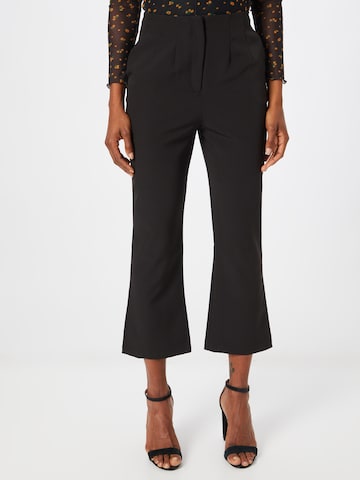 Wallis Flared Trousers in Black: front