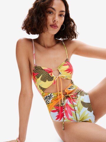 Desigual Bandeau Swimsuit in Mixed colors