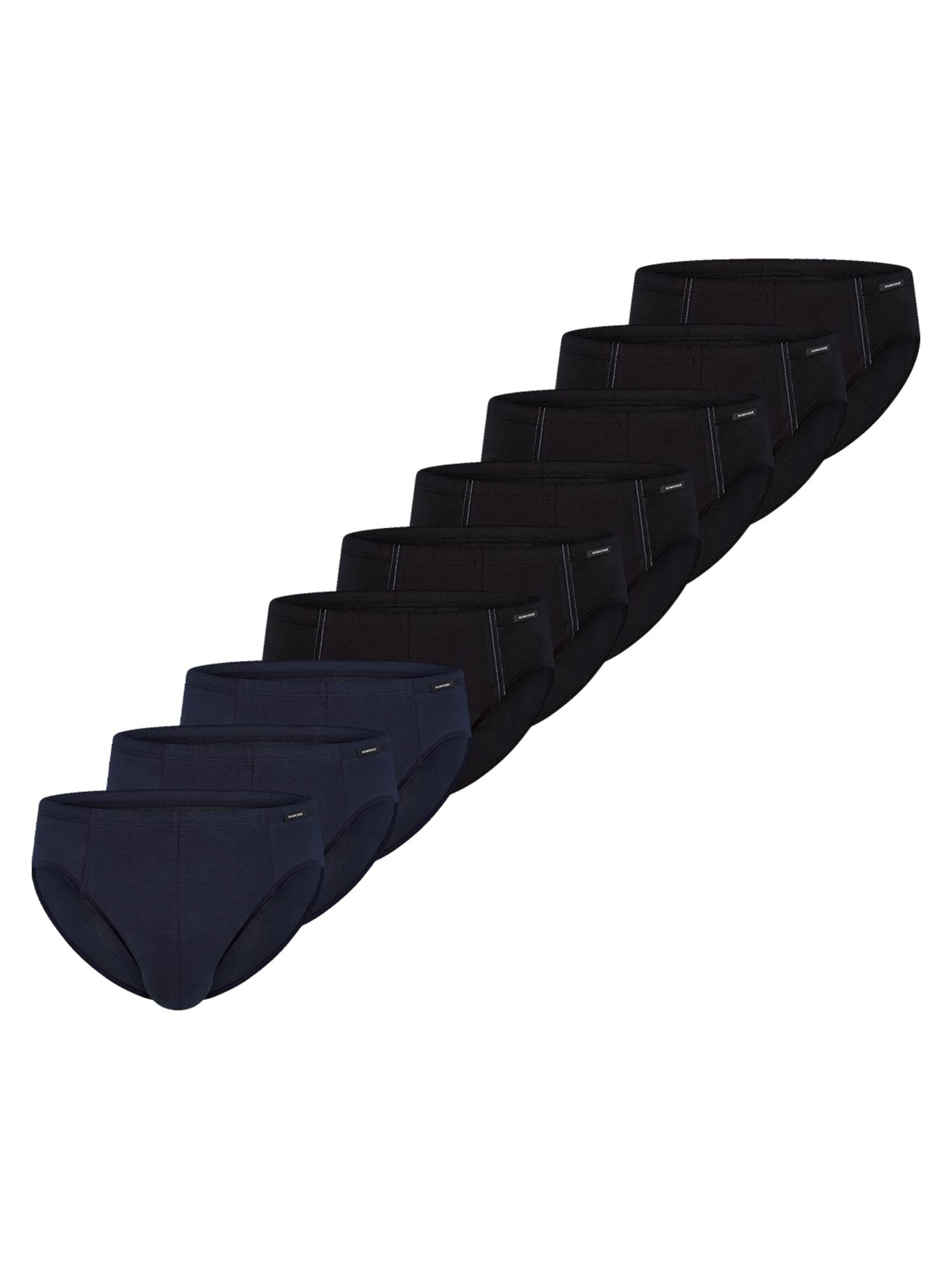 SCHIESSER Slip 'Cotton Essential' in M in de kleur Zwart gemêleerd, Productweergave