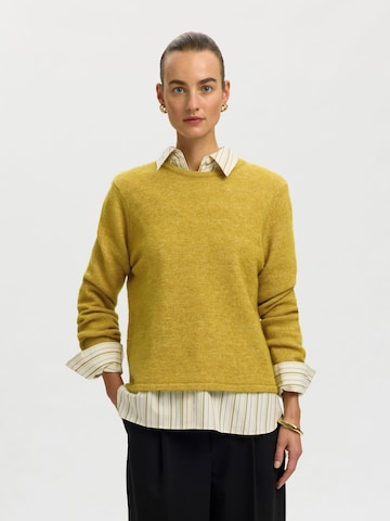 Pull-over 'SLWLulu' SELECTED en vert : devant
