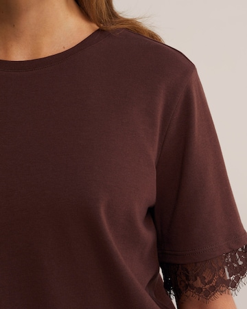 WE Fashion - Camiseta en marrón
