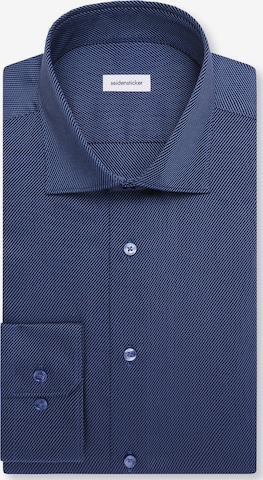 Coupe slim Chemise business SEIDENSTICKER en bleu : devant